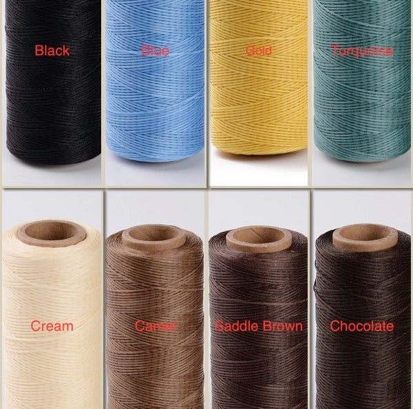 Wax String Cord - Leather Waxed Flat Sewing Line Thread Cord