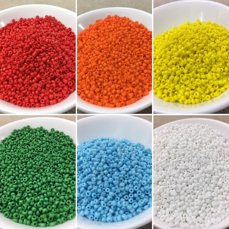 8/0 Seed Beads - Emerald Transparent Rainbow