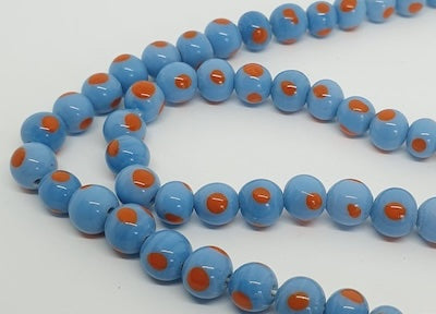 Java Glass Round Beads