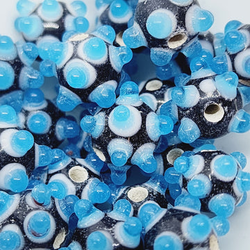 100pcs Blue Evil Eye Beads Eyeball Beads Handmade Resin Beads