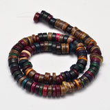 9mm Round Beads (1 Strand) - Coconut - Mixed Colours