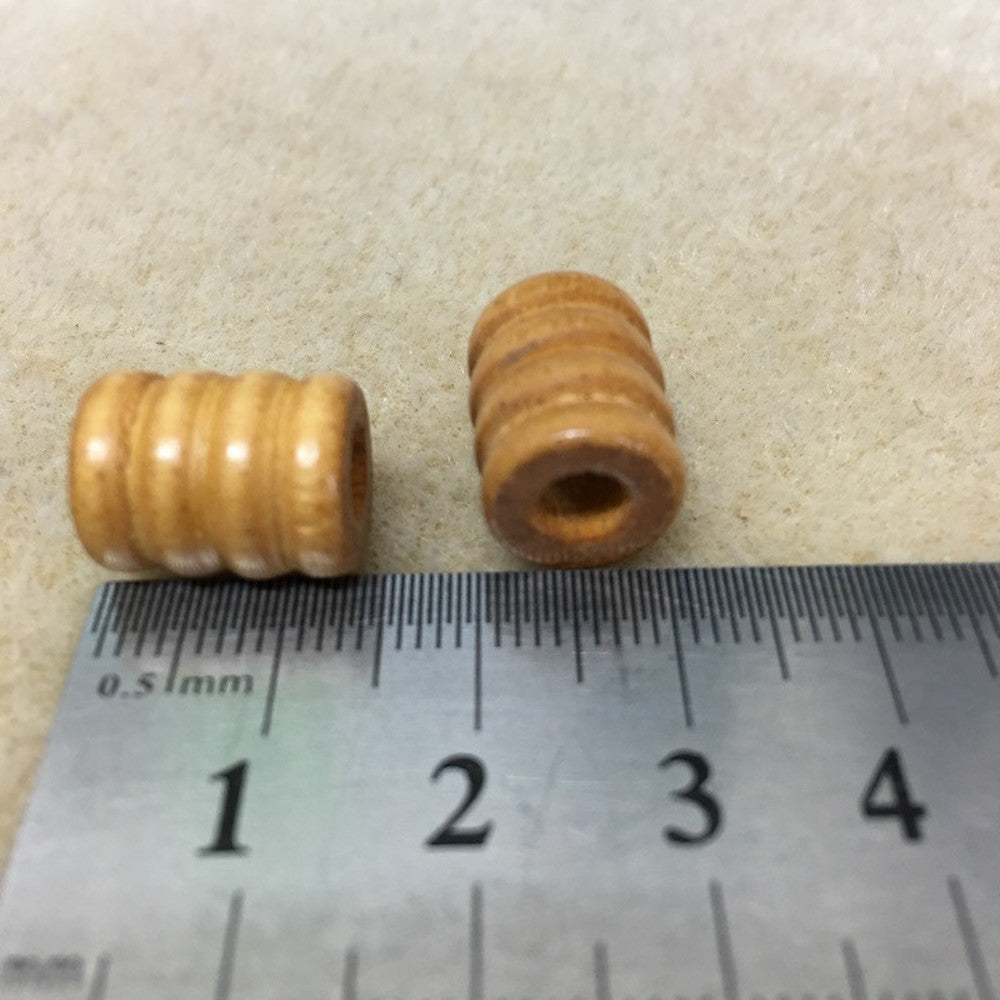 14x10mm Coil Wood Beads (25) - Light