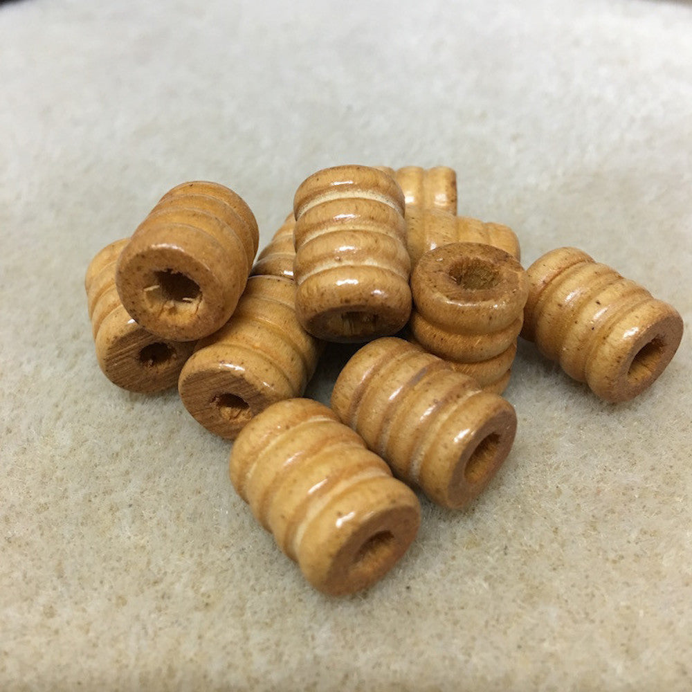 14x10mm Coil Wood Beads (25) - Light