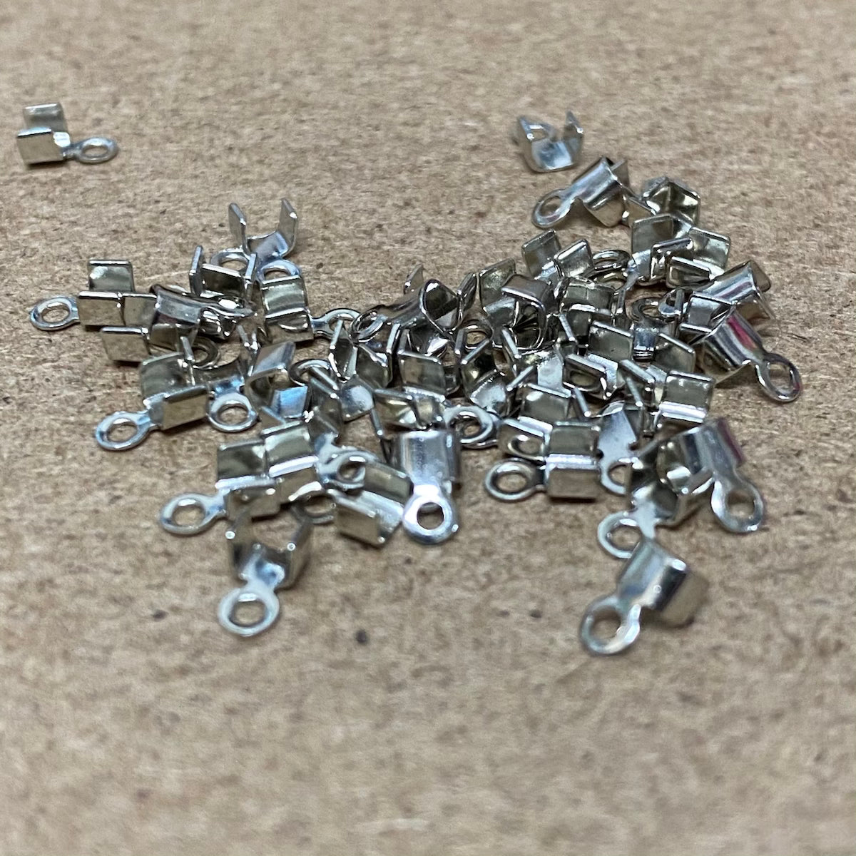 2mm Fold-Over End Crimp (50) - Nickel