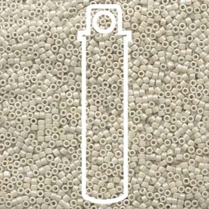 Miyuki Delica Seed Beads, 11/0 Size, Opaque Alabaster Luster DB211 (2.5  Tube)