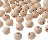 Raw Wood 20mm Round Beads